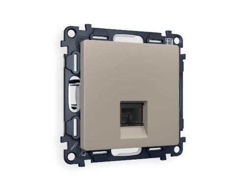 Комплект механизма телефонной розетки RJ-11(4P4C) со шторкой Ambrella Volt Alfa (Алфа) MA372030