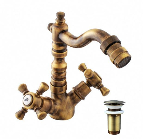 Смеситель RavSlezak MORAVA RETRO MK321.5/9SM на биде бронза Смеситель RavSlezak MORAVA RETRO MK321.5/9SM на биде бронза