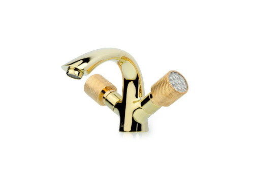 Смеситель Boheme Royal Cristal 291-Royal/CRST на раковину золото