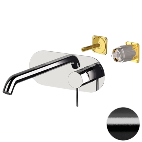 Смеситель для раковины Remer X Style X15KBCFP встраиваемый в стену черный брашированный хром