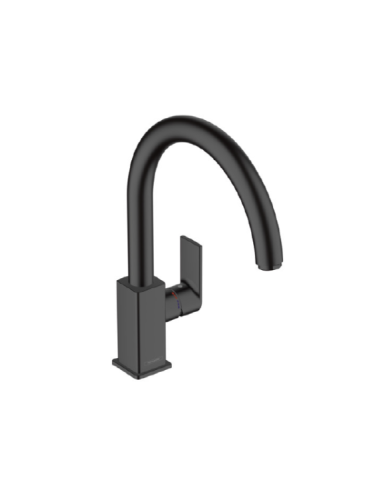 Смеситель для кухни Hansgrohe Vernis Shape M35 71871670 на раковину/столешницу черный матовый без термостата