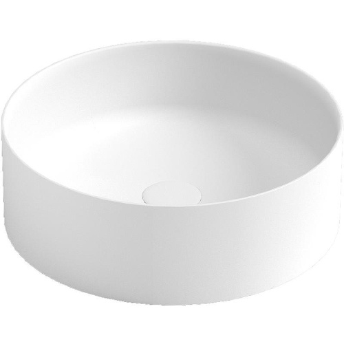 Раковина из искусственного камня Boheme Corian 819-MW 40х40 накладная цвет белый