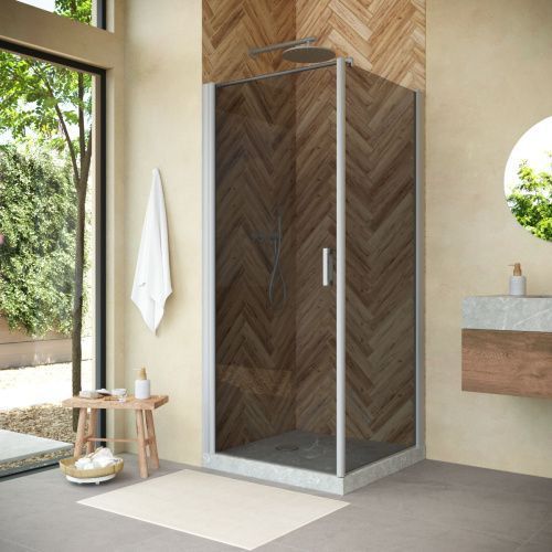 Душевой уголок Vegas-Glass EP-Fis NOVO EP-FIS NOVO h2000 90*80 07 07 L 90х80 стекло тонированное профиль хром без поддона