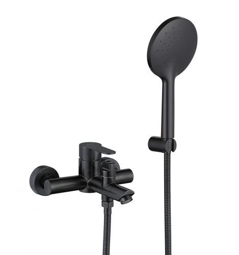Смеситель для ванны и душа Fmark FS8204H настенный черный