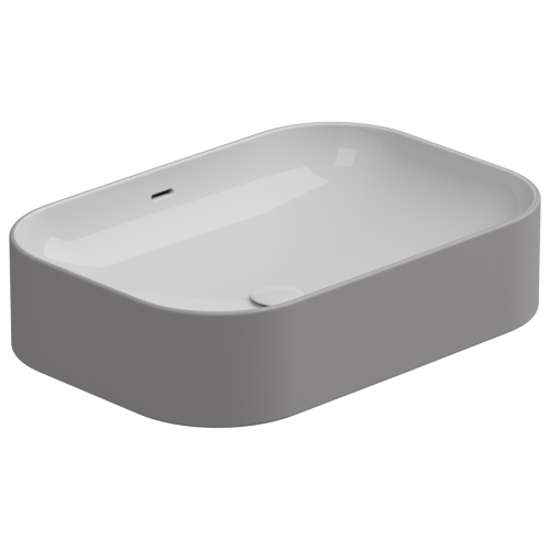 Раковина GSG Ceramic Design Easy 60см EALAVTP60BI000/038 накладная цвет белый/серый