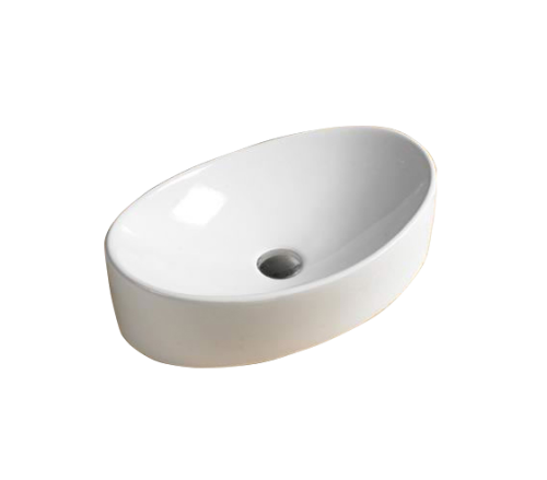 Раковина из фаянса Velvex 7756C 52х34 накладная цвет белый без отверстий под смеситель