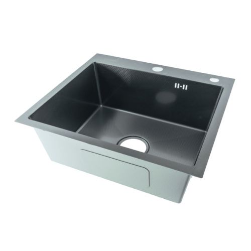 Кухонная мойка Fmark FSC5050Q 50х50 цвет графит поверхность матовая