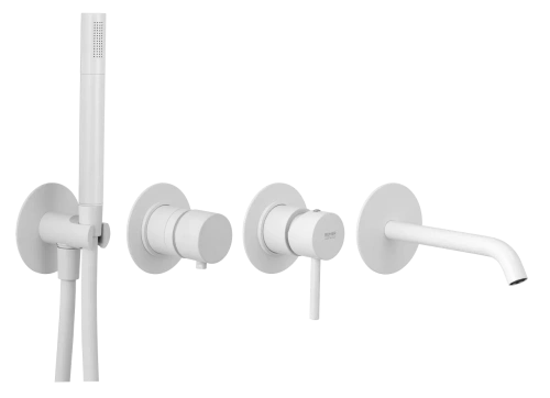 Смеситель для ванны Remer X Style X96S03ROXXBO встраиваемый в стену белый  без термостата