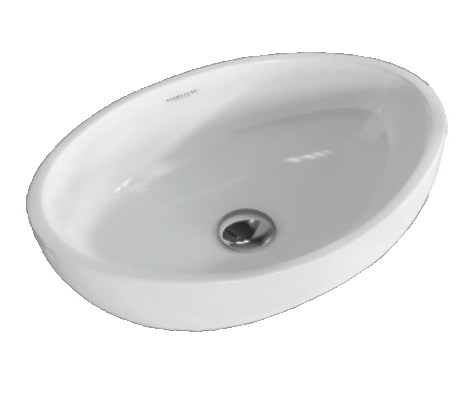 Раковина Sanita Luxe Ringo 53 см WB.CT/Ringo/54-N.Cut/WHT.G/S1 накладная цвет белый