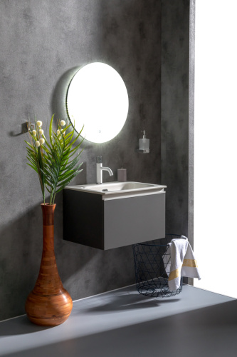 Тумба под раковину Armadi Art Vallessi 837-060-A matt 60х46х53 подвесная цвет антрацит