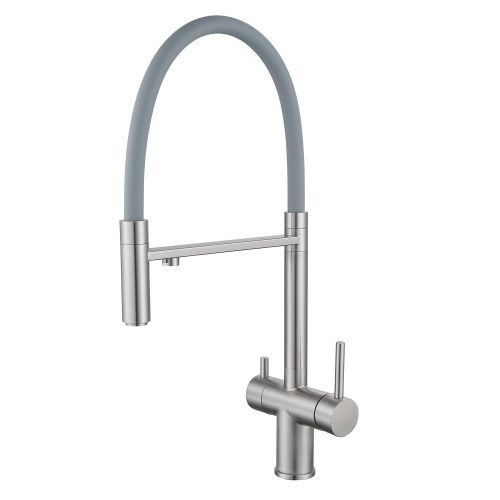 Смеситель для кухни Shevanik S178L на мойку сатин