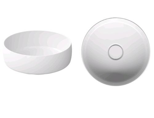 Раковина Bette BetteLiv A243-000 PW 42х42 накладная цвет белый