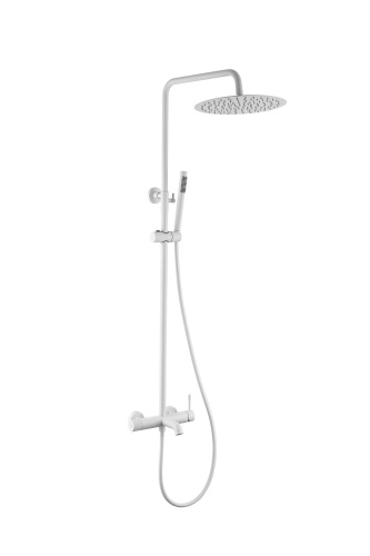 Душевая стойка Boheme Uno 468-MW настенная цвет белый