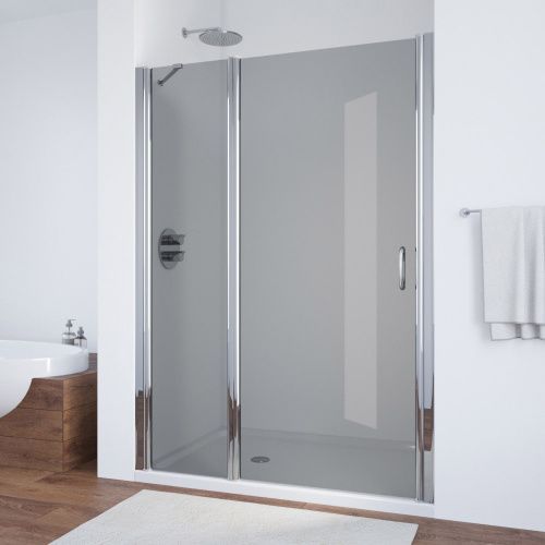 Душевая дверь Vegas-Glass EP-F-1 EP-F-1 155 08 07 L 155х189 стекло тонированное профиль хром глянцевый