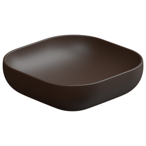 Раковина керамическая GSG Ceramic Design Easy EALAVQU45035 45х45 накладная цвет коричневый