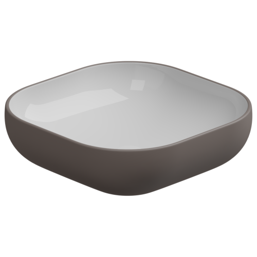 Раковина GSG Ceramic Design Easy 45см EALAVQU45BI000/029 накладная цвет белый/коричневый