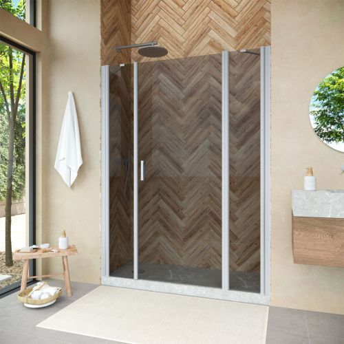 Душевая дверь Vegas-Glass EP-2F NOVO EP-2F NOVO 185 07 07 R 185х189 стекло тонированное профиль хром матовый