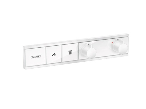 Смеситель Hansgrohe RainSelect 15380700 настенный встраиваемый белый матовый с термостатом
