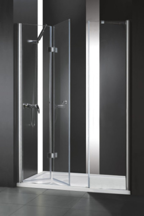 Душевая дверь Cezares ELENA ELENA-W-BS-13-90+50/50-C-Cr 183х195 стекло прозрачное профиль хром глянцевый