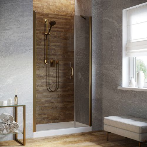 Душевая дверь Vegas-Glass EP-F-2 LUX EP-F-2 LUX 100 5 7 L 100х200 стекло тонированное профиль бронза