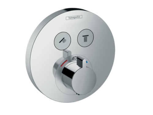 Смеситель Hansgrohe ShowerSelect S 15743000 настенный встраиваемый хром с термостатом
