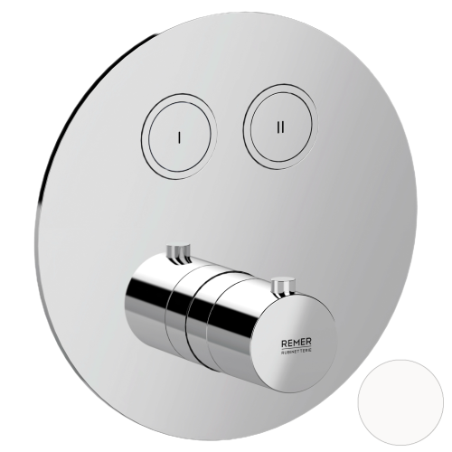Смеситель для душа Remer X Style X99D2KBBO встраиваемый в стену белый с термостатом