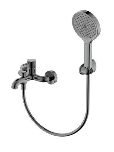 Смеситель для ванны с душем Wonzon & Woghand Onyx WW-816023-BGM настенный темный графит