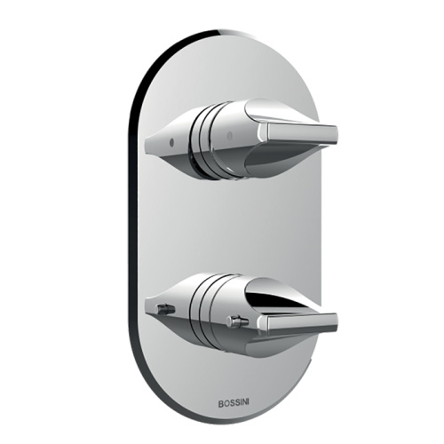 Смеситель для душа Bossini Apice Z00500.030 встраиваемый в стену хром (внешняя часть) с термостатом