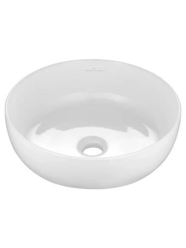 Раковина из сантехнического фарфора Wonzon & Woghand Erie WW-RN4076-GW 40х40 накладная цвет белый без отверстий под смеситель