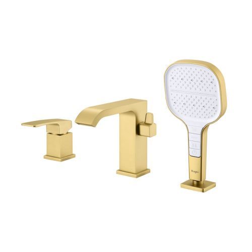 Смеситель Raglo R02 R02.31.03 на борт ванны сатин золотой