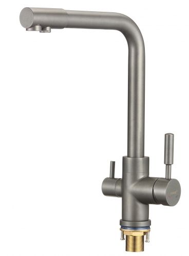 Смеситель для кухни Savol S-L1801Q на столешницу серый