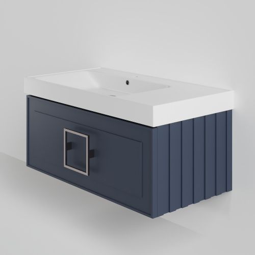 Тумба с раковиной La Fenice CUBO NFNC-01-CUB-BG-90-1-90L 91х36х49 подвесная цвет синий