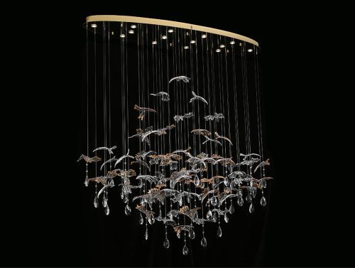 Люстра подвесная Newport 8200 8220/140 С oval gold polished