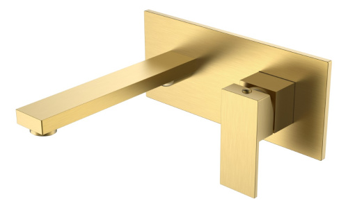 Смеситель Boheme Qubic 475-MG встраиваемый золото матовое