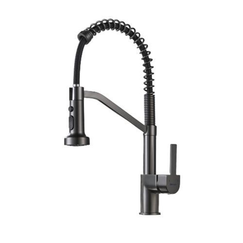 Смеситель для кухни Shevanik S963T на мойку оружейная сталь