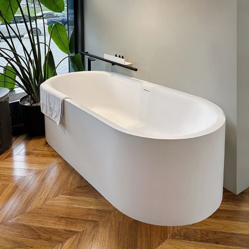 Ванна из искусственного камня Salini Perla 1049101G 170х80 отдельностоящая овальная