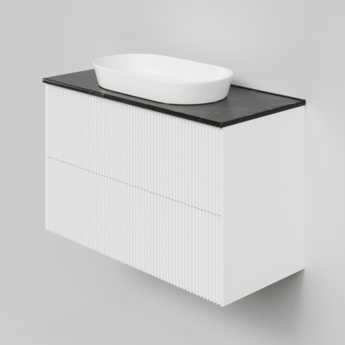 Тумба со столешницей La Fenice TERRA TWIN NFNC-01-TER-B-100-2-3-GB 102х62х47 подвесная цвет белый