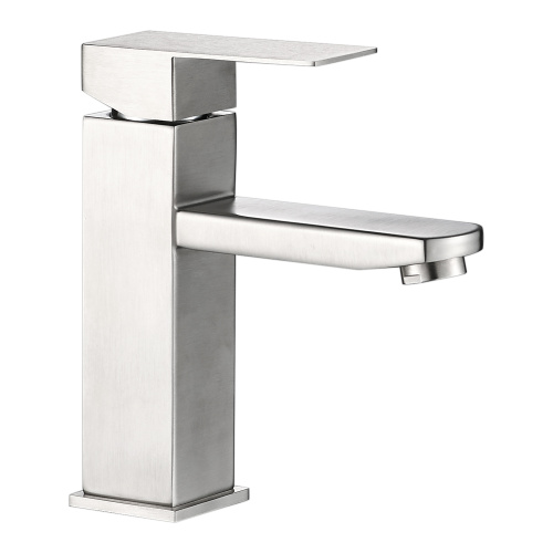 Смеситель WesnaArt Kubus KUB13-210 на раковину сатин