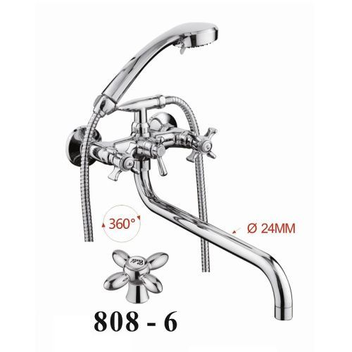 Смеситель для ванны D-Lin D145808-6 настенный хром