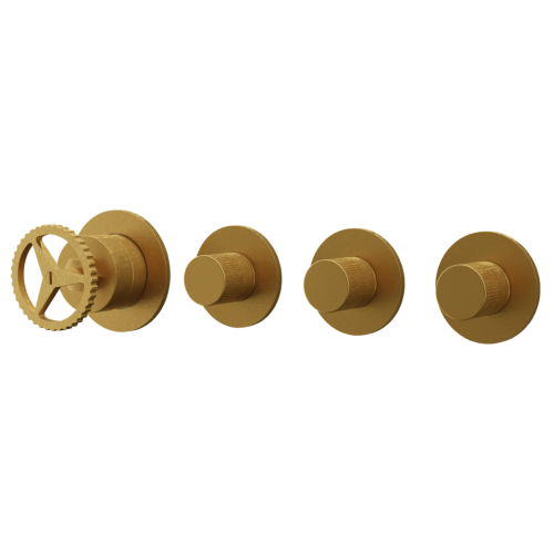 Смеситель для душа Remer Chrono CH98D3PBG встраиваемый в стену брашированное золото