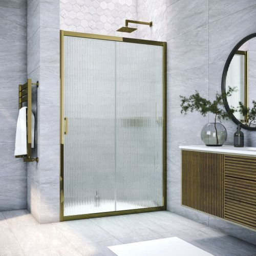 Душевая дверь Vegas-Glass ZP TUR+NOVO ZP TUR NOVO 165 05 Moru 165х200 стекло рифленое профиль бронза