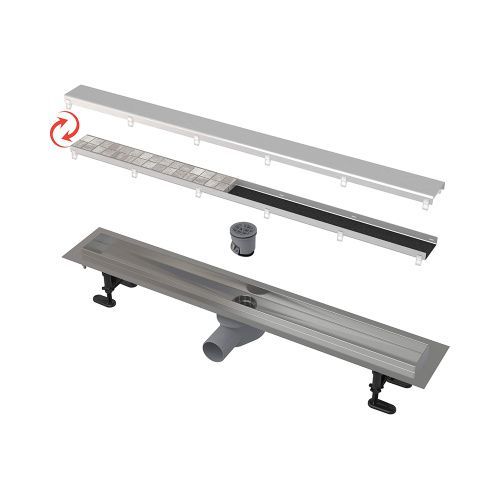 Душевой лоток Alcadrain APZ13-DOUBLE9-550 нержавеющая сталь