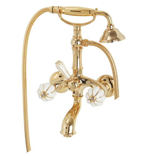 Смеситель для ванны Migliore OLIVIA 19028 настенный белый/золото