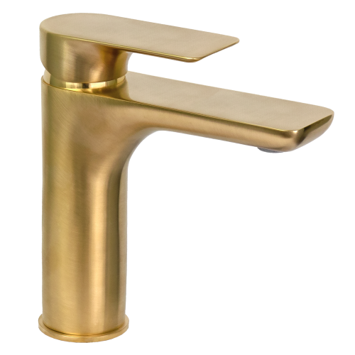 Смеситель Remer Infinity I12BG на раковину брашированное золото