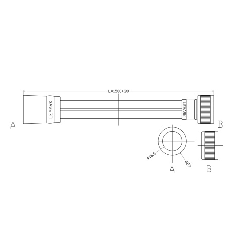 Шланг для душа LeMark LE8053P серебристый