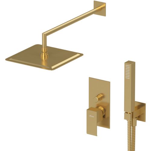 Душевая система Cezares PORTA PORTA-DSIPQ-30-SR встраиваемая цвет золото