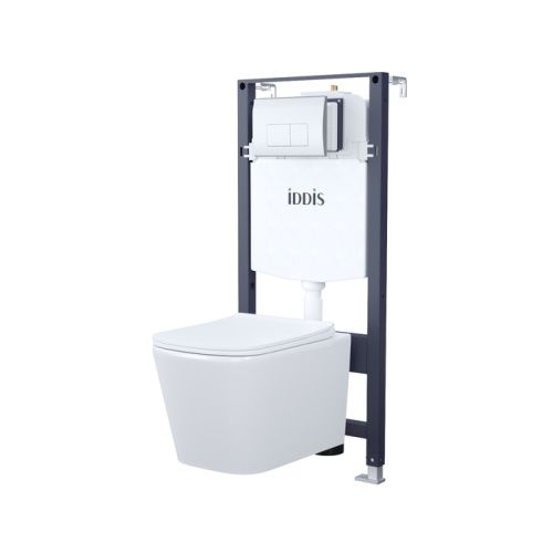 Комплект унитаз с инсталляцией и клавишей смыва IDDIS Basic BASBI01i73