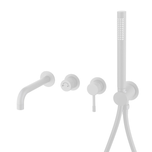 Смеситель Boheme Uno 464-3-MW встраиваемый белый