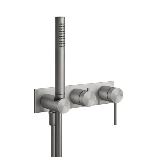 Смеситель для ванны Gessi GESSI 316 54038#239 встраиваемый в стену нержавеющая сталь без термостата (внешняя часть)