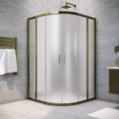 Душевой уголок Vegas-Glass ZS TUR+NOVO ZS TUR NOVO 120 05 10 120х120 стекло матовое профиль бронза без поддона